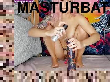 Horny babe masturbates solo on webcam