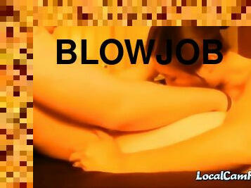 Good sloppy blowjob at home