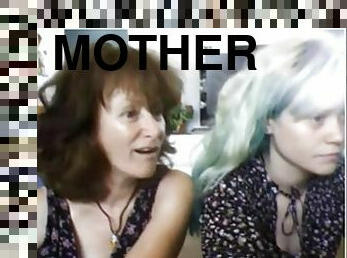amatieris, meita, webkamera, māte-mother, ķircināt