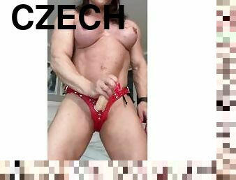 cul, amateur, mature, milf, solo, tchèque, musclé