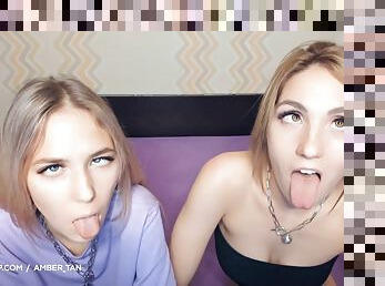 masturbation, russe, maigre, amateur, lesbienne, ados, maison, baisers, blonde, mignonne