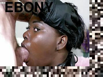 Dumb Shy Ebony Girl Deepthroat Gags