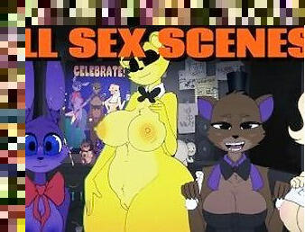 Five Nights At FuzzBoob's All sex scenes (no commentary)