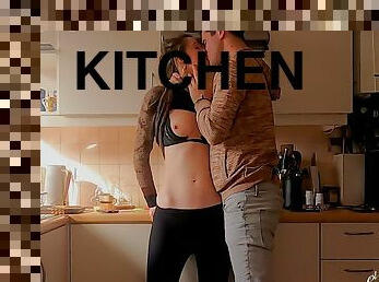 Kitchen Make Out With Kissing &amp; Fingering - Sensual Teasing Stepsister