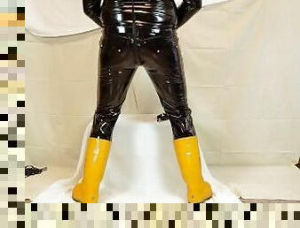 First try on new shiny pvc clothes
