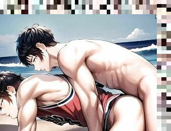 Gay basketball players Beach sex Animation Cartoon porn Hentai
