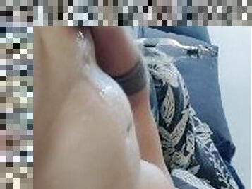 Jerking and a little edging my cock
