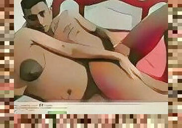 amateur, indien, couple, webcam, dessins-animés, anime, 3d