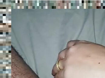 Stepmoms hand is bigger than stepsons cock