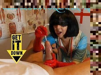 CUM CLINIC #3 FULL LATEX NURSE EXTREME COCK PUMPING & SOUNDING FOR SEX DEVIANT