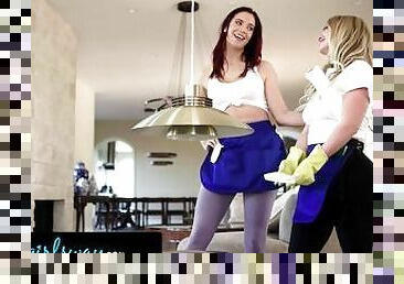 GIRLSWAY - Naturally Stacked House Cleaners Take A Break To Passionately Fuck In Their Dream House