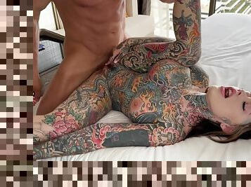 Heavy Tattoo Curvy Tiger Lilly Enjoying Maximo's Dick