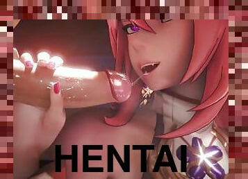 asian, menghisap-zakar, orang-jepun, merangsang-dengan-tangan, berciuman, hentai, 3d, meghisap