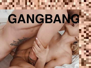 Insane DP gangbang with horny Destiny Cruz