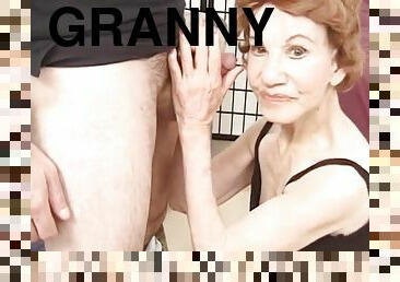 Brunette Granny With Slim Body Loves To Blow A Hard Cock