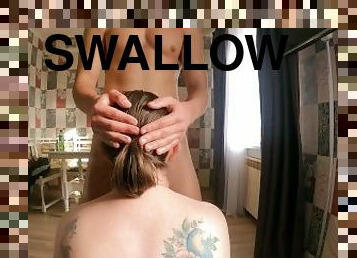 amatør, blowjob, svelging, cum, knulling-fucking, pikk, suging