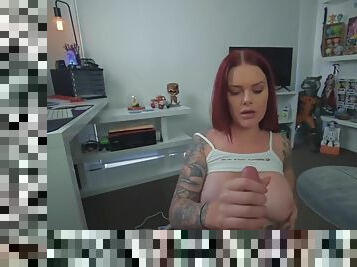 Luke Riggs - Gamer Girl Gia Rouge Loves Riding Cock And Swallowing Cum In Her Geek Ro