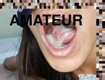 énorme, amateur, fellation, ejaculation-sur-le-corps, ejaculation, sperme, bite, alcool