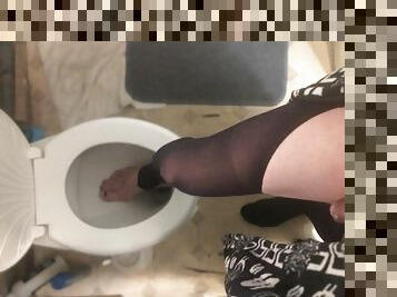 Dirty toilet slut VictoriaThe slut was out of sorts and decided to punish herself. She put her foot in the toilet, and w