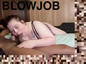 Bbw pawg suck a bbc dry and got it hard again 3x cum in throat