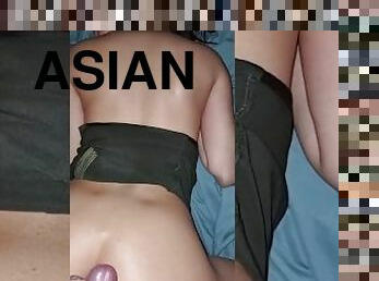 asiatique, amateur, interracial, milf, maman, couple, mère, coréen, brunette