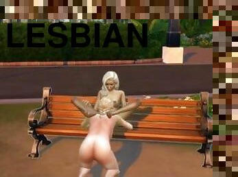 lesbian sims have sex in public