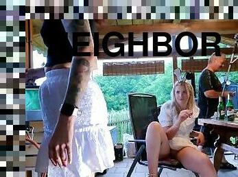 No Panties Sexy Neighbor has a Girls Party without Underwear but with Skirts and Summer Dresses Only