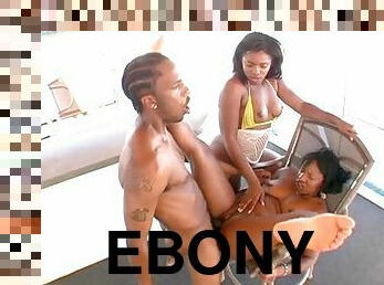 Ebony threesome