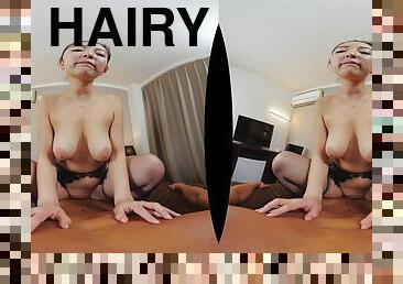 Hairy Asian Yu Ri Hon Ma 4K 60fps - Pov VR hardcore with cumshot