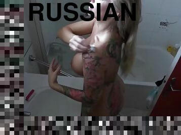 Big fake tits rough sex for russian pornstar