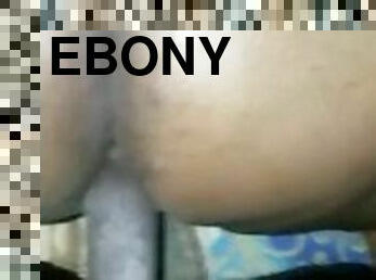 Ebony BBW GF love when i cum on her ass