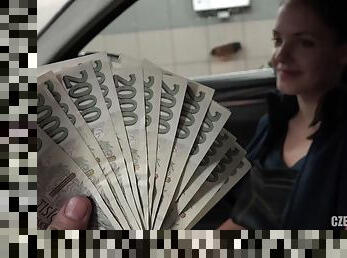 Carwash Beauty - Anie darling has POV sex for quick cash - euro reality porn