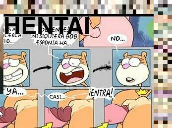 Patricio enseñándole una lección a arenita comics hentai