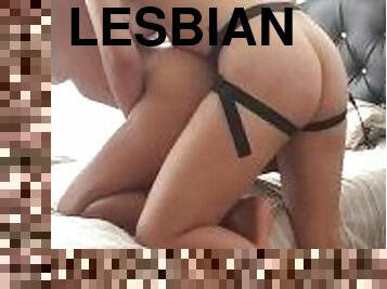 A lesbian couple, they are addicted to sex with strap-ons