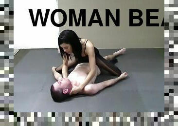 Woman beat man