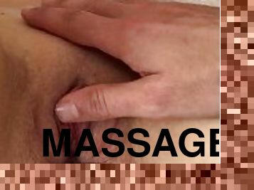 PUSSY MASSAGE - Fingering young pussy with a soft orgasm.