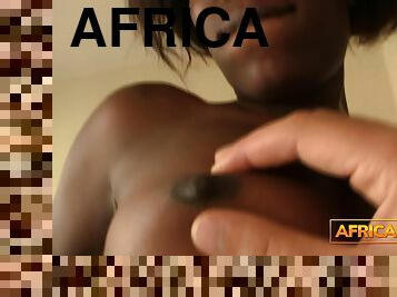 Real African Cutie Destroyed By Big Cock