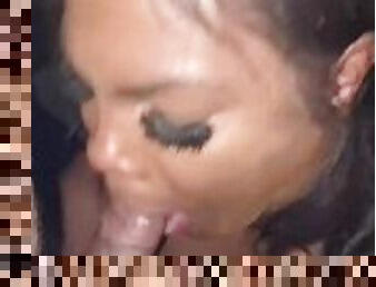 Sexy Ebony Ts Eats Daddyy Dick Up