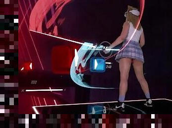 Beat Saber VR play ???? Expert level with Vibrator ???? Technologic - Daft Punk