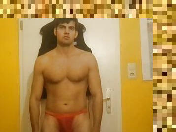 Sexy Skinny guy in Red thong