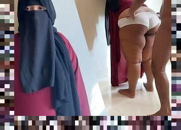 Fucking a Beautiful Maid with big ass in Saudi Arabia when she cleaning Bed Room - Ass Fuck & Cum