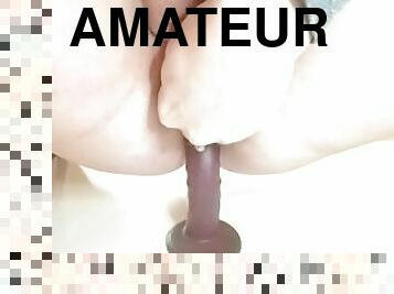 onani, amatør, anal, leke, riding, dildo, alene