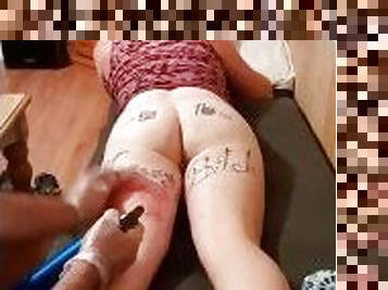 Nude Tattoo with Happy Ending
