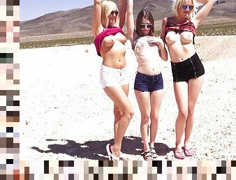 James Deen And L A S - Vegas Desert Orgy With