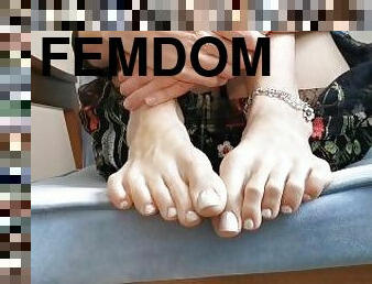 FEMDOM NINA  CLEAN MY SHOES AND FEET