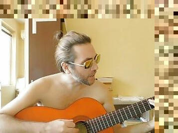 Naked Dude Plays the Guitar