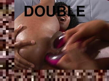 Anal Toys, Double Penetration with Toys - Thick Ebony Lesbians Donna Red And Sydnee Capri Eat Out - Donna Red