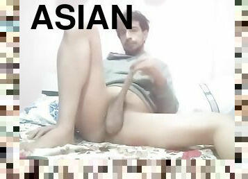 Asian boy masturbating