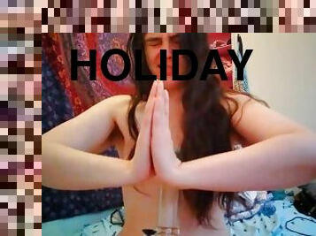 Celebrating 420 Holiday Ultimate Stoner Ganja Stoned Hippie PinkMoonLust Smoking bong hits naked