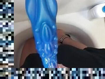 Salivating Alt Girl Sucks Alien Dildo